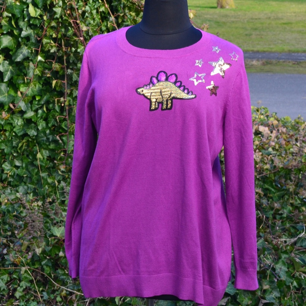 NWT Lane Bryant 18/20, 22/24 Dino Sweater - Picture 3 of 7